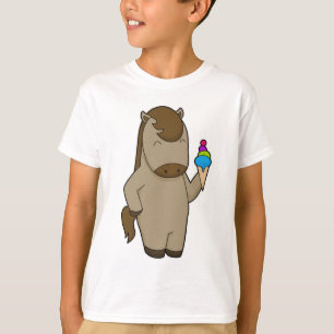 T-shirt Crème glacée Horse gaufre
