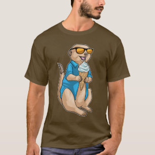 T-shirt Crème glacée Meerkat Waffle