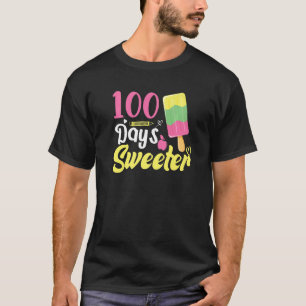 T-shirt Crème glacée mignonne 100 jour de l'école Professe