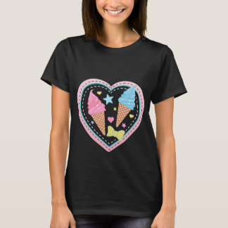 T-shirt Crème glacée - noir