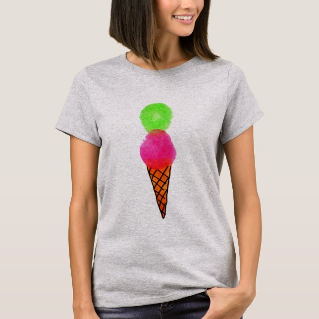 T-shirt Crème glacée pop art (Devant)