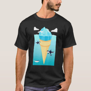 T-shirt Crème glacée surréaliste Crème glacée Iceberg