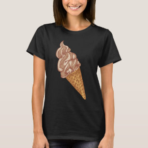 T-shirt crème glacée vintage motif glaces été femmes
