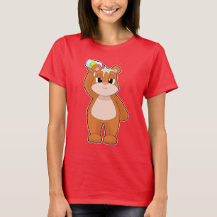 T-shirt Crème Solaire Été Plage Ours