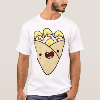 T-shirt Crêpe Kawaii Bananes et Crème