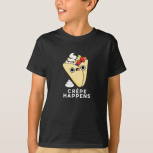 T-shirt Crepe se passe drôle Nourriture Pun Dark BG
