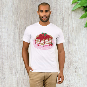 T-shirt Crêpes aux fraises Nourriture sucrée du petit-déje