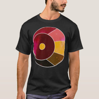 T-shirt Crescent Lune de fantaisie rouge et orange