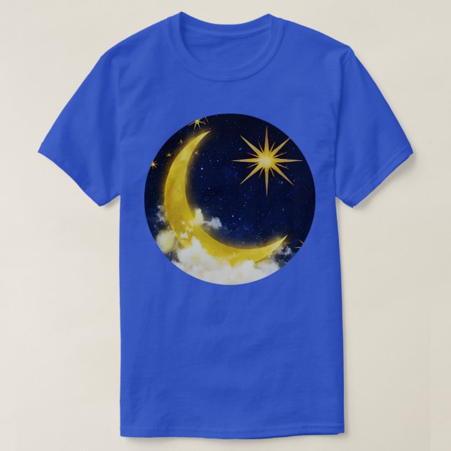 T-shirt Crescent Moon et étoiles (Design devant)