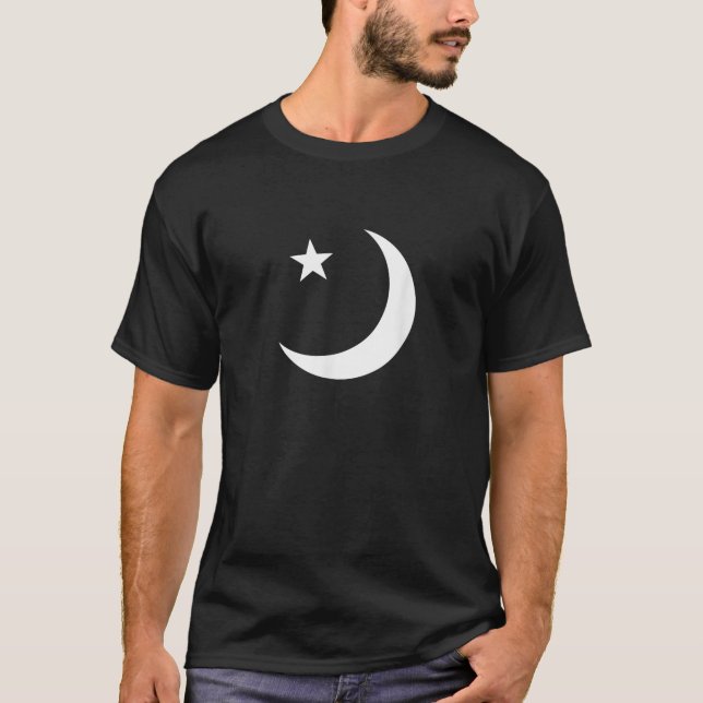 T-shirt Crescent Moon Star White (Devant)