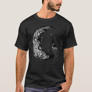 T-shirt Crescent Moon Witch Astrologie esthétique Gothique