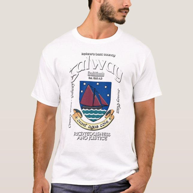 T-shirt Crest de Galway Irlande (Devant)