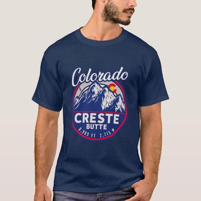 T-shirt Crested Butte Colorado Camping Ski Souvenirs (Devant)