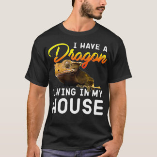 T-shirt Crested Gecko J'Ai Un Dragon Vivant Dans Ma Maison