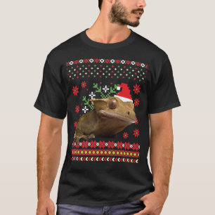 T-shirt Crested Gecko laide pull de Noël