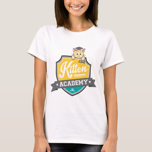 T-shirt Crête d'académie de chaton (Devant)