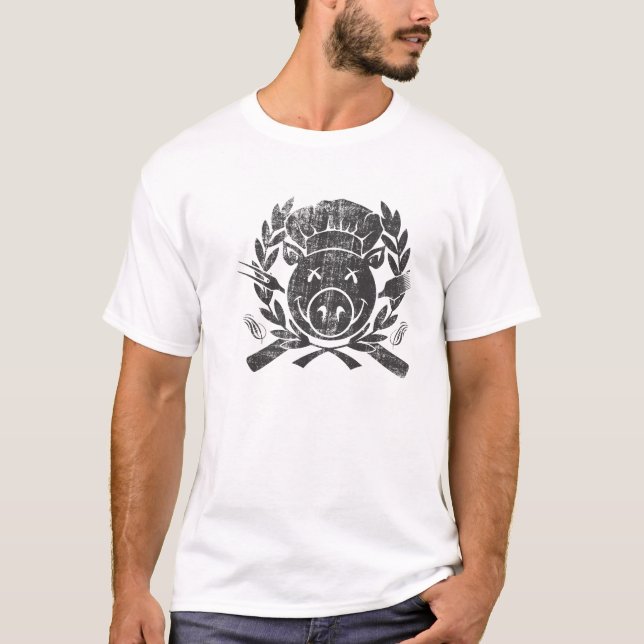 T-shirt Crête de BBQ - noir porté (Devant)
