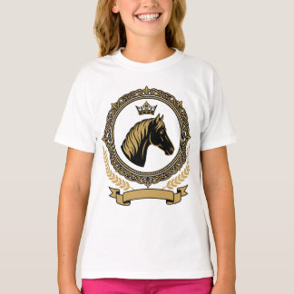 T-shirt Crête de cheval royal avec détails dorés