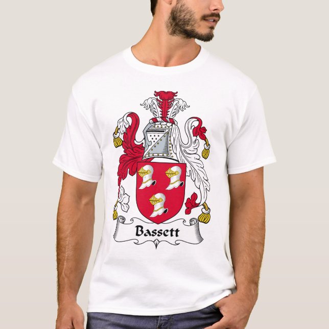 T-shirt Crête de famille de basset-hound (Devant)