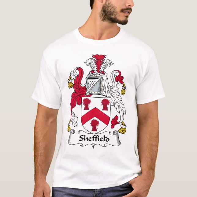 T-shirt Crête de famille de Sheffield (Devant)
