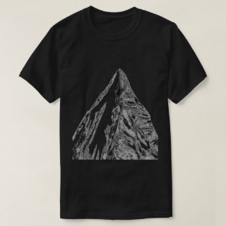 T-shirt Crête de montagne rocheuse T-chemise-Noire