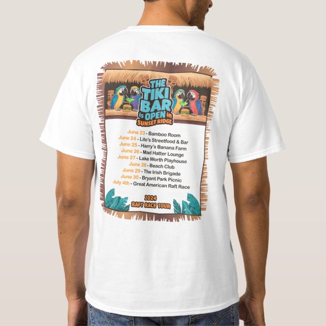 T-shirt Crête du coucher de soleil Tiki (Dos)