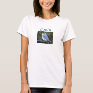 T-shirt Crétin I ! chemise d'oiseau bleu