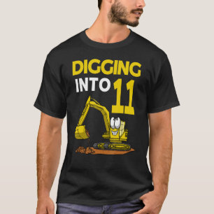 T-shirt Creusage dans 11 Excavateur Anniversaire