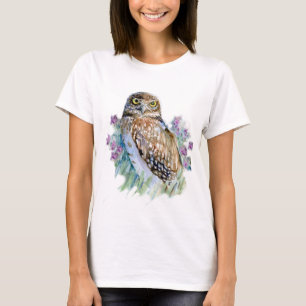 T-shirt Creuser le hibou en lavande