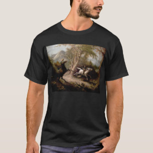 T-shirt creux somnolent d'obscurité de cavalier