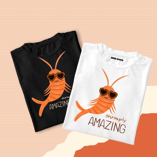 T-shirt Crevette avec lunettes de soleil (Créateur téléchargé)