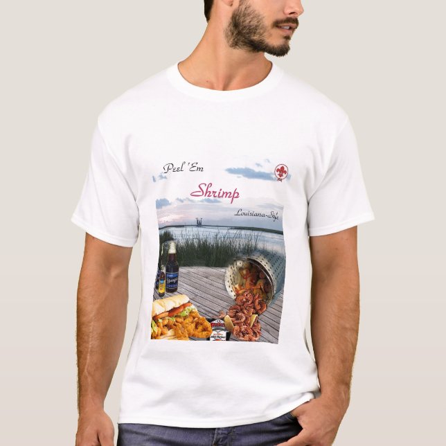 T-shirt Crevette de fin de support de peau (Devant)