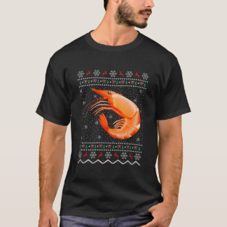 T-shirt Crevette de Noël Poisson Crevette Laide