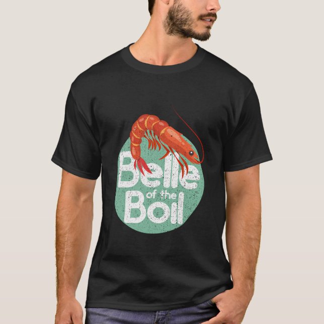 T-shirt Crevettes Belle De L'Ébullition Drôle Femme Retro  (Devant)