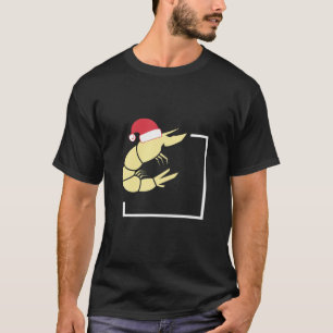 T-shirt Crevettes de Noël - crevettes avec le chapeau de 