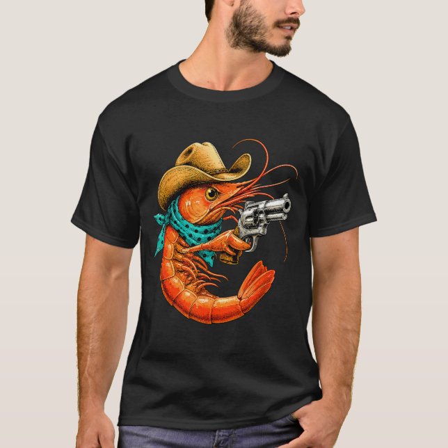 T-shirt crevettes drôles de fruits de mer cajuns  (Devant)