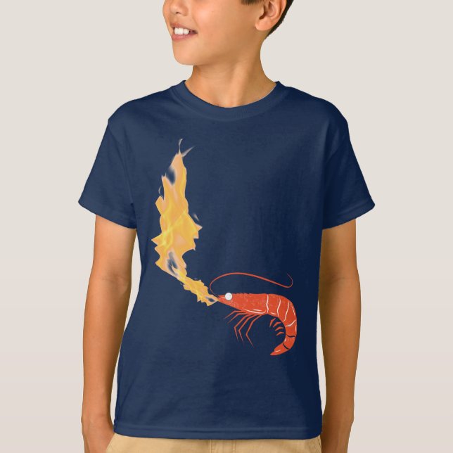 T-shirt Crevettes en feu (Devant)