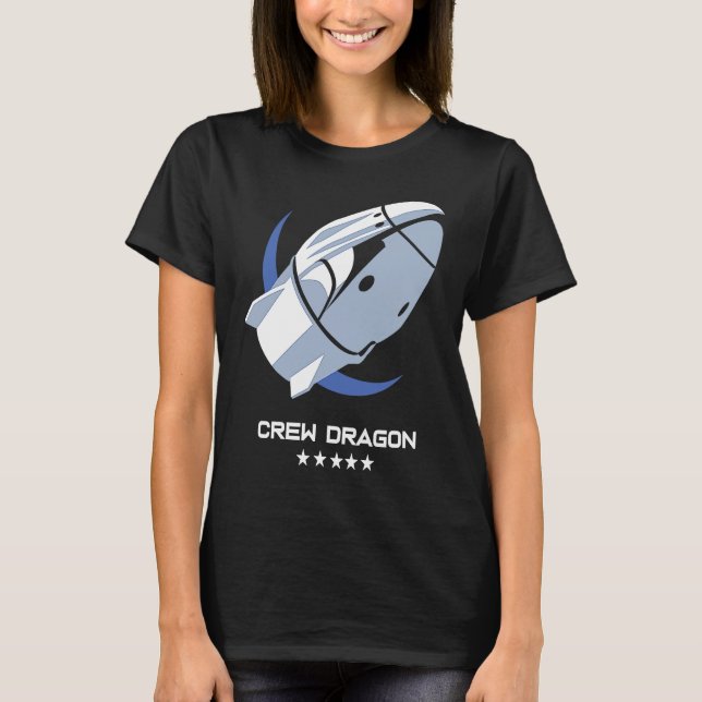 T-shirt Crew Dragon Spacecraft  Rocket Ship (Devant)