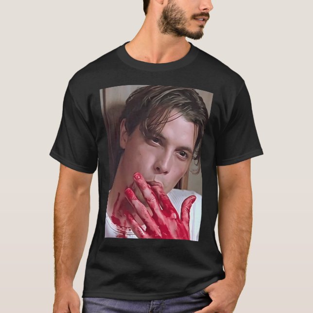 T-shirt Cri Billy Loomis Horror Film Sanguin (Devant)