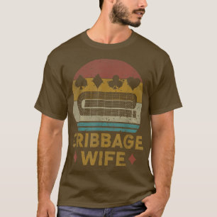 T-shirt Cribbage Épouse Cribbage Vintage Commission de déc