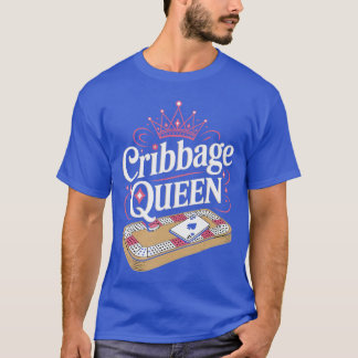 T-shirt Cribbage Queen Skunked Peg Card Game Board Game Cr
