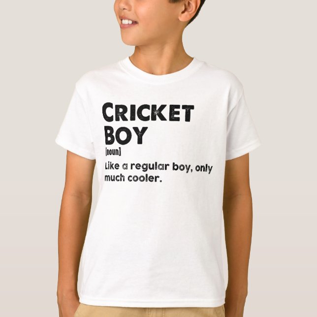 T-shirt Cricket Boy Funny Dictionnaire Définition (Devant)