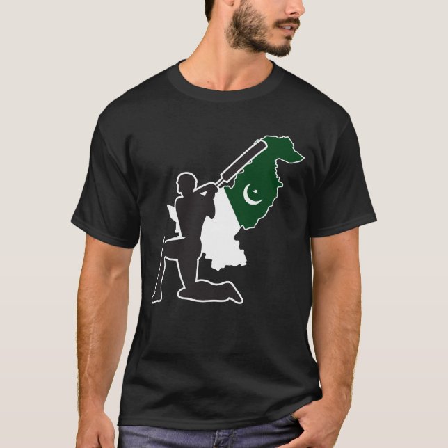 T-shirt Cricket du Pakistan, cadeau de cricket du Pakistan (Devant)