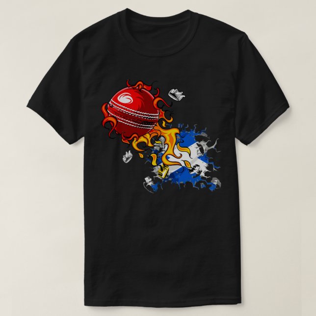 T-shirt Cricket écossais (Design devant)