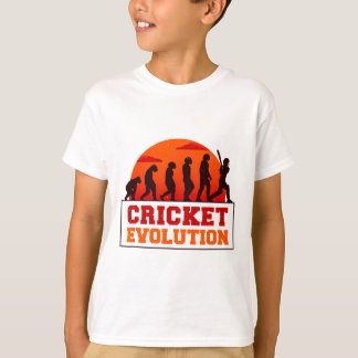 T-shirt Cricket Evolutionn Funny Sport Fan Cricketer Novel