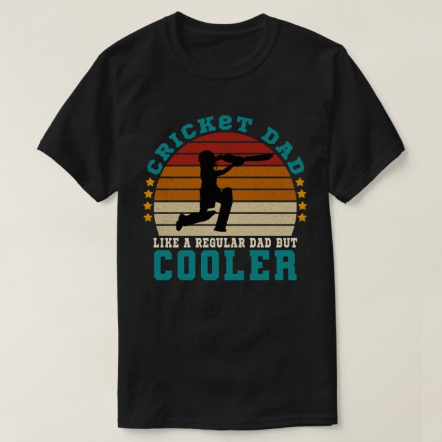 T-shirt Cricket papa comme un papa ordinaire mais Glacière (Design devant)