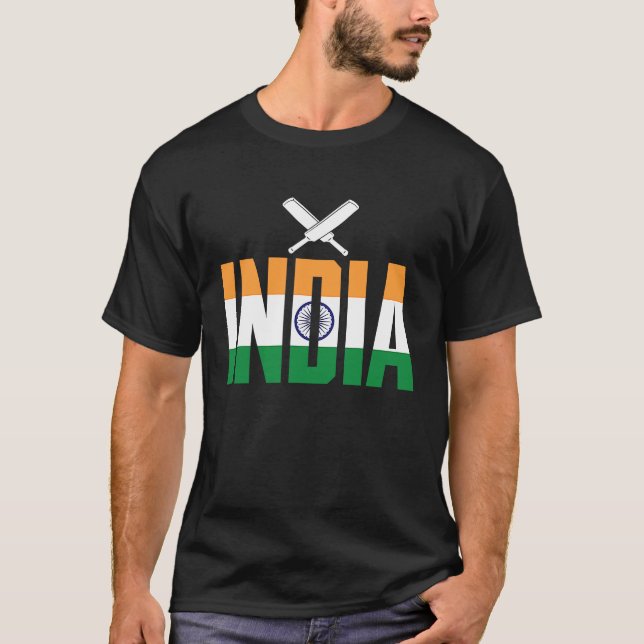 T-shirt Cricket Player Funny Cricket Sport India (Devant)