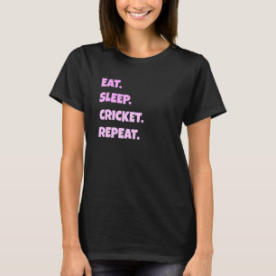 T-shirt Cricket Png Mangez Sleep Sports Répéter Pour Homme