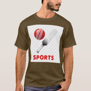 T-shirt Cricket Sports Design For Redbubbles Sticker