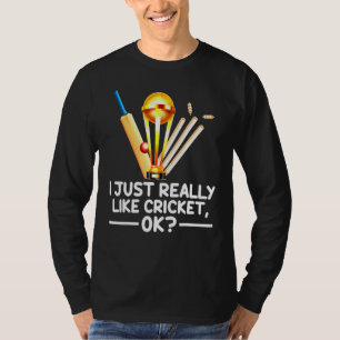 T-shirt Cricket Sports J'Aime Vraiment Cricket Ok